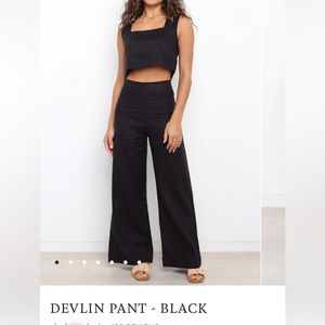 Petal & Pup Black linen Pants